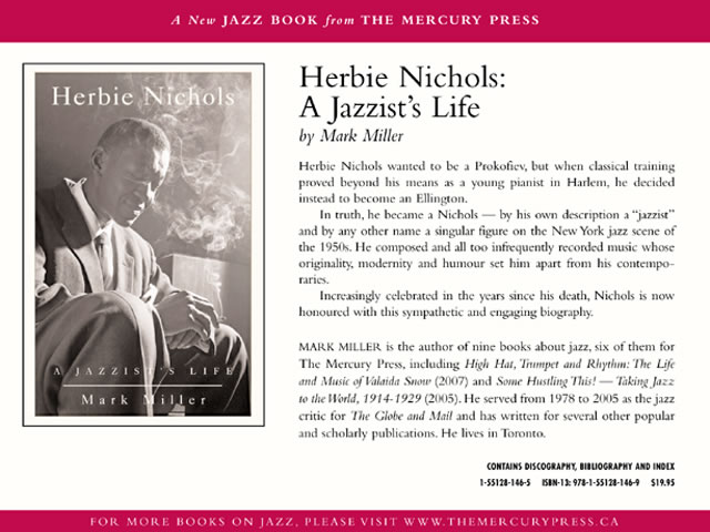 Herbie Nichols: A Jazzist's Life - Mark Miller
